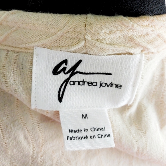 NWT Andrea Jovine Womens M Flowy Textured Dressy Open Cardigan - Picture 6 of 7